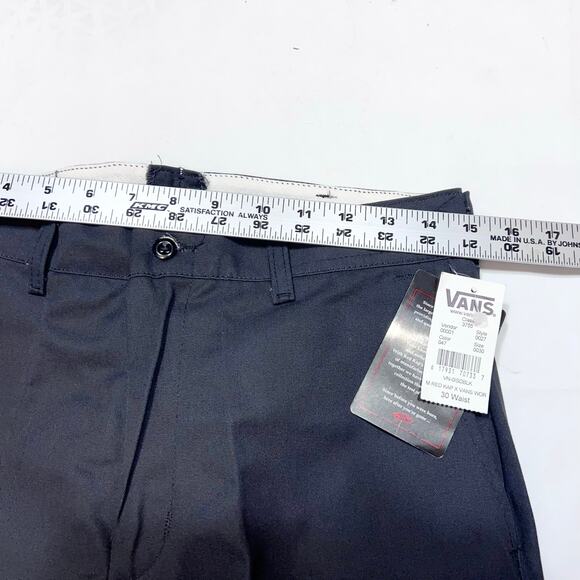Vans x Red Kap Shorts Mens Size 30 Black Workwear Flat Front Canvas New - Picture 4 of 6